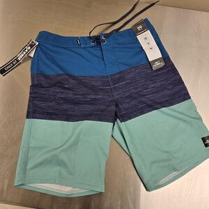 O'Neill Aqua and Navy Board Shorts 29 NWT